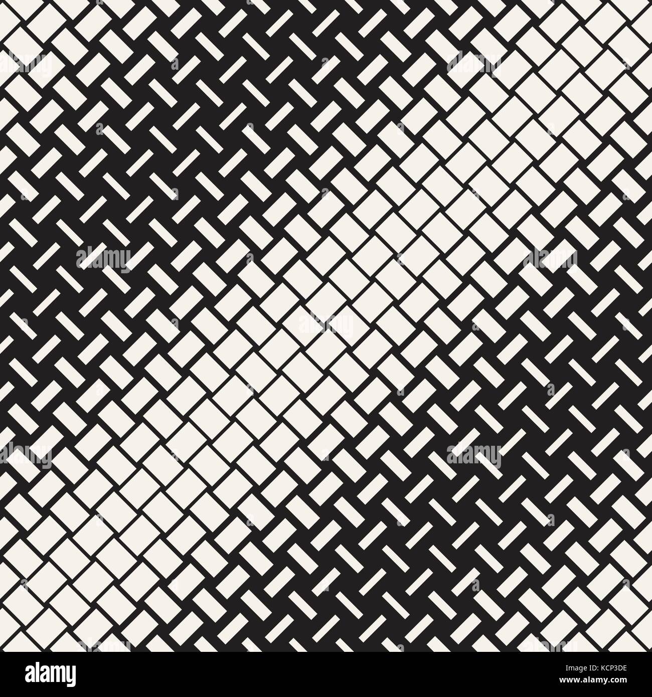 Vektor nahtlose geometrische Muster. halftone Farbverlauf Farbverlauf. gewebte Linien einfache Gitter Stock Vektor