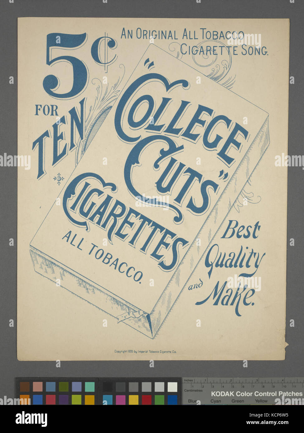 Hochschule Kürzungen Zigaretten (NYPL Hades 463725 1694340) Stockfoto