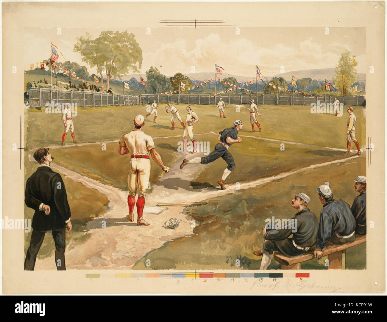 Baseball durch Boston Public Library Stockfoto