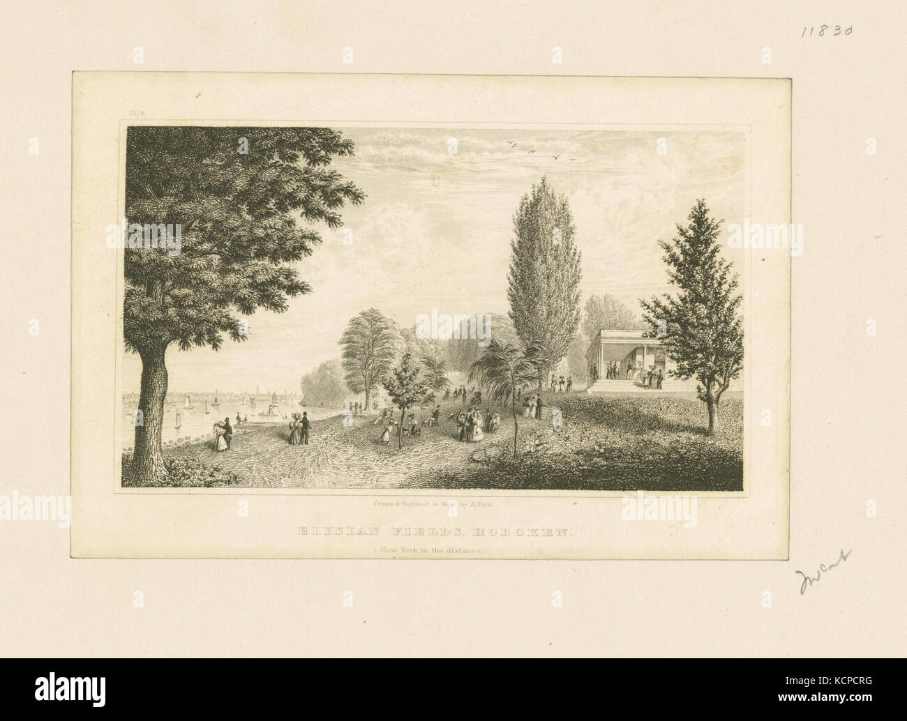 Elysian Fields, Hoboken (Nypl b 13476047 423270) Stockfoto Elysian Fields, Hoboken (Nypl b 13476047 423270) Stockfoto