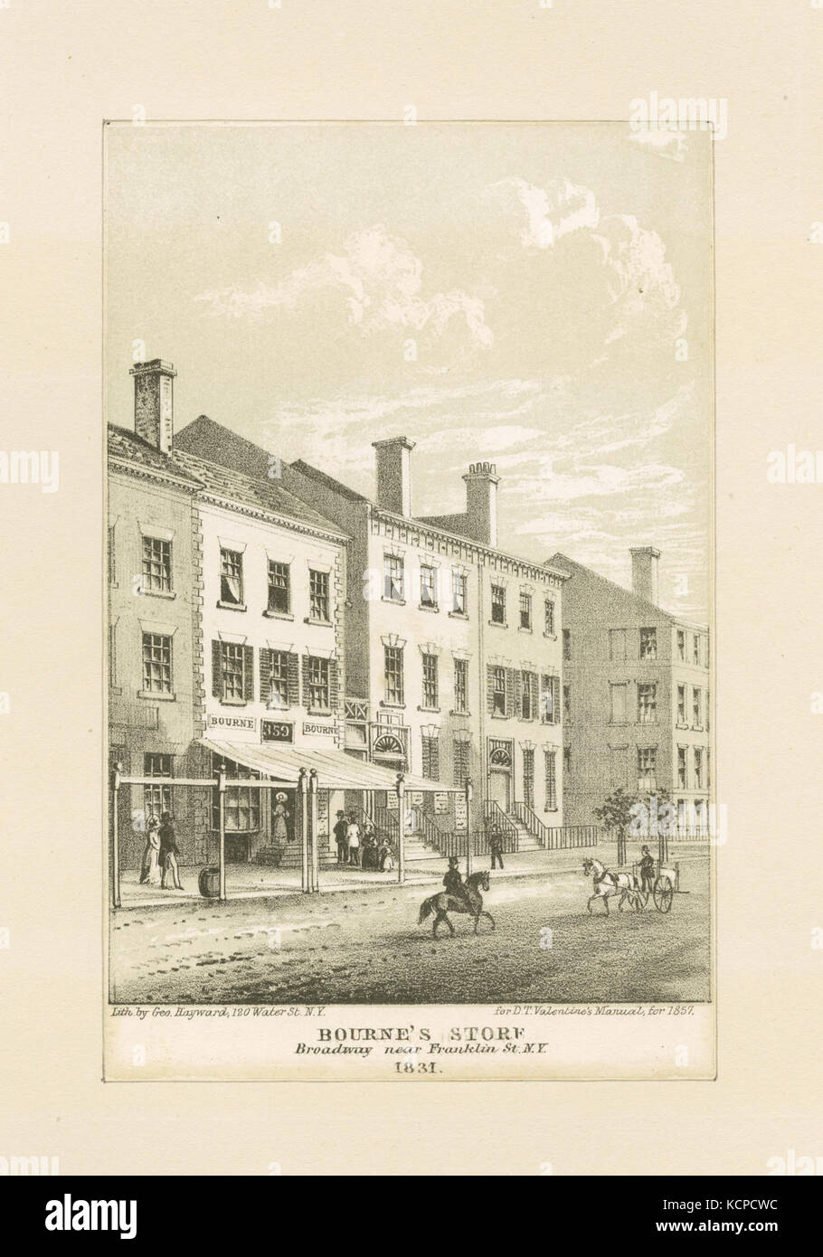 Die Bourne store Broadway in der Nähe von Franklin St. N.Y (Nypl b 13476048 422103) Stockfoto