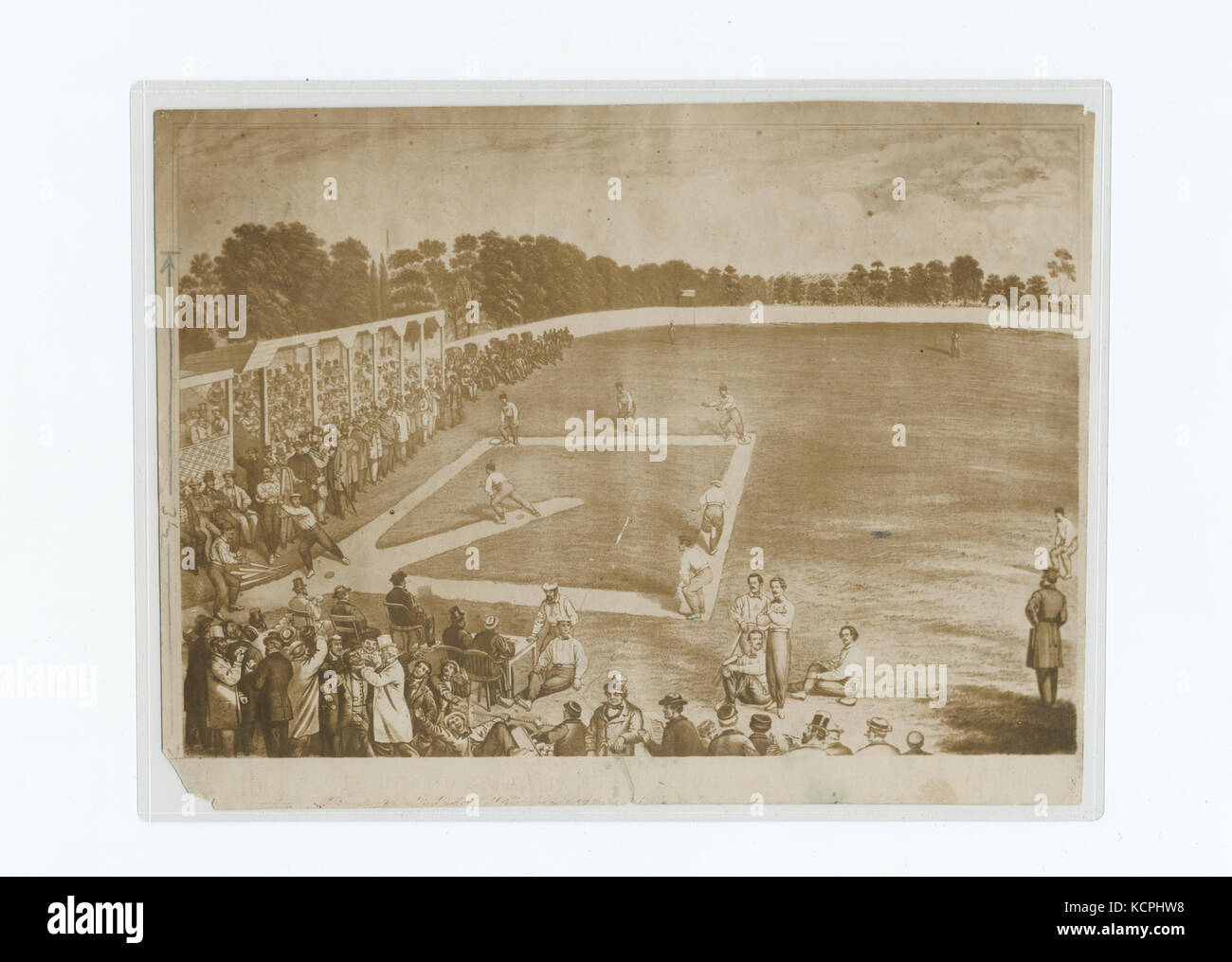 Baseball, wie es war die zweite meisterschaftspiel zwischen der Atlantics von Brooklyn und Athletik von Philadelphia 1866 (Nypl b 13537024 56441) Stockfoto