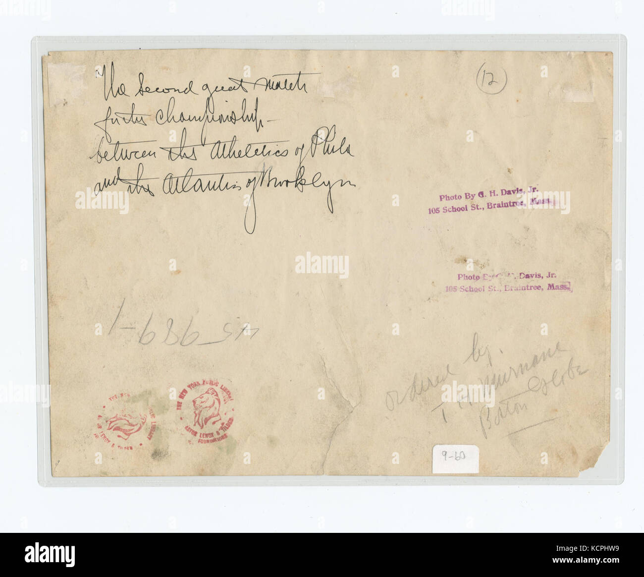 Baseball, wie es war die zweite meisterschaftspiel zwischen der Atlantics von Brooklyn und Athletik von Philadelphia 1866 (Nypl b 13537024 56442) Stockfoto