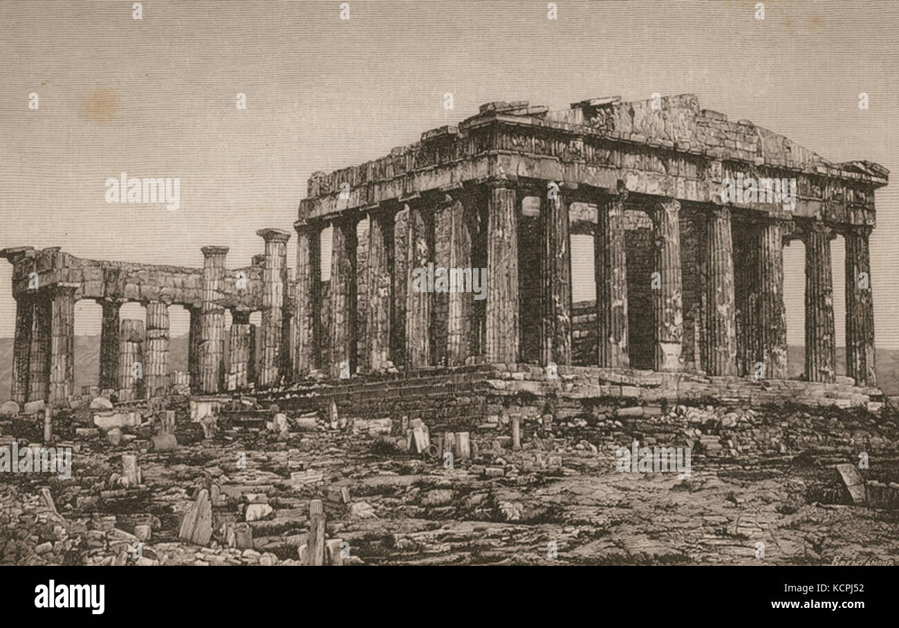Der Parthenon in seit Heutigen Zustande Boetticher Adolf 1888 Stockfoto