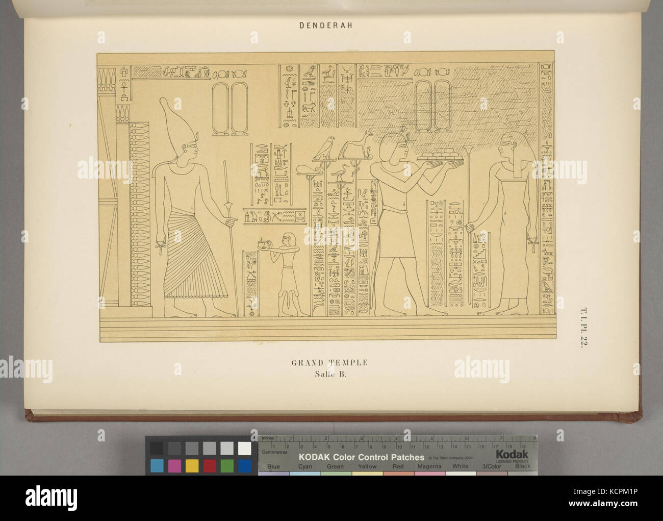 Denderah. Grand Temple. Salle B (Nypl b 16461786 1547870) Stockfoto