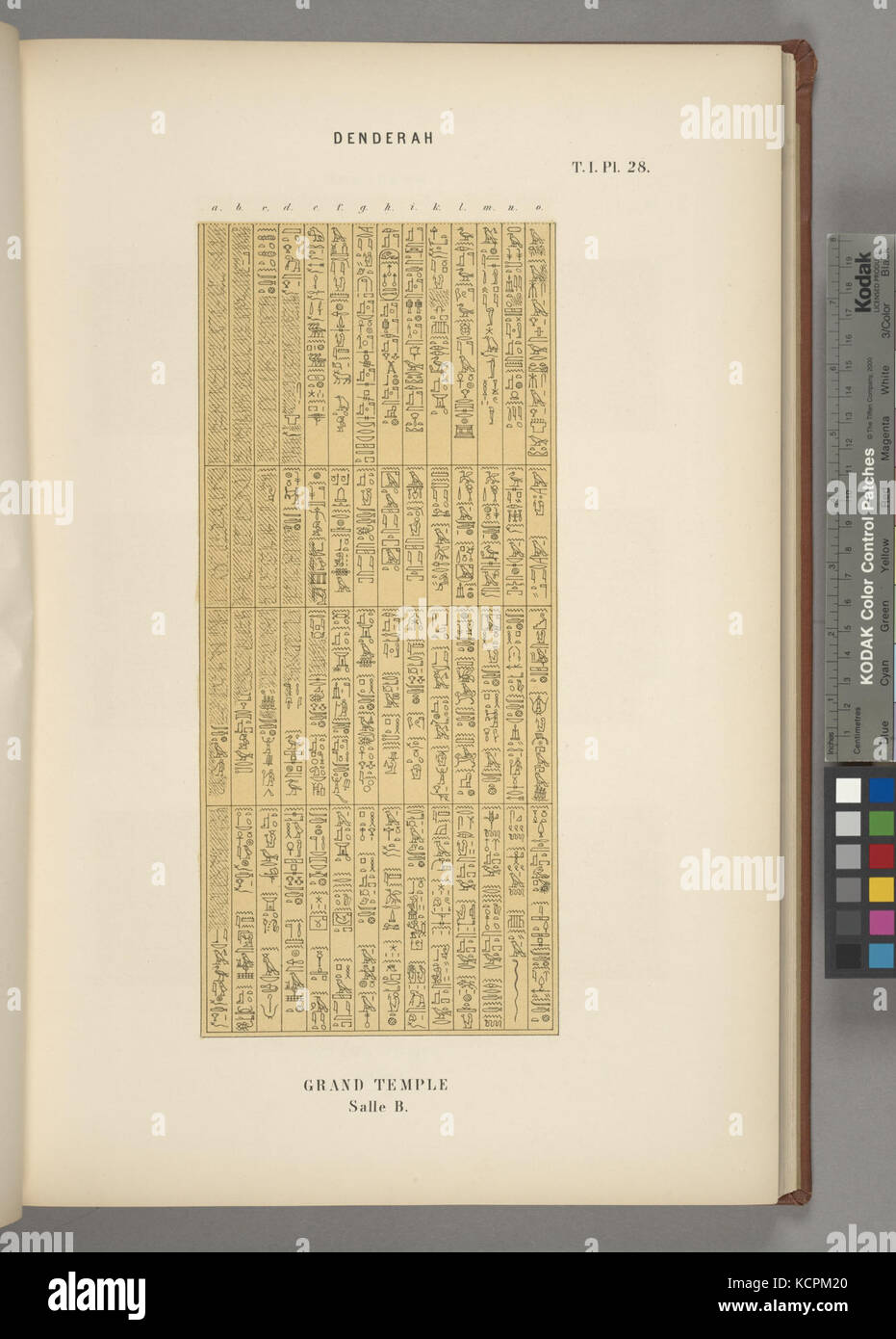 Denderah. Grand Temple. Salle B (Nypl b 16461786 1547876) Stockfoto