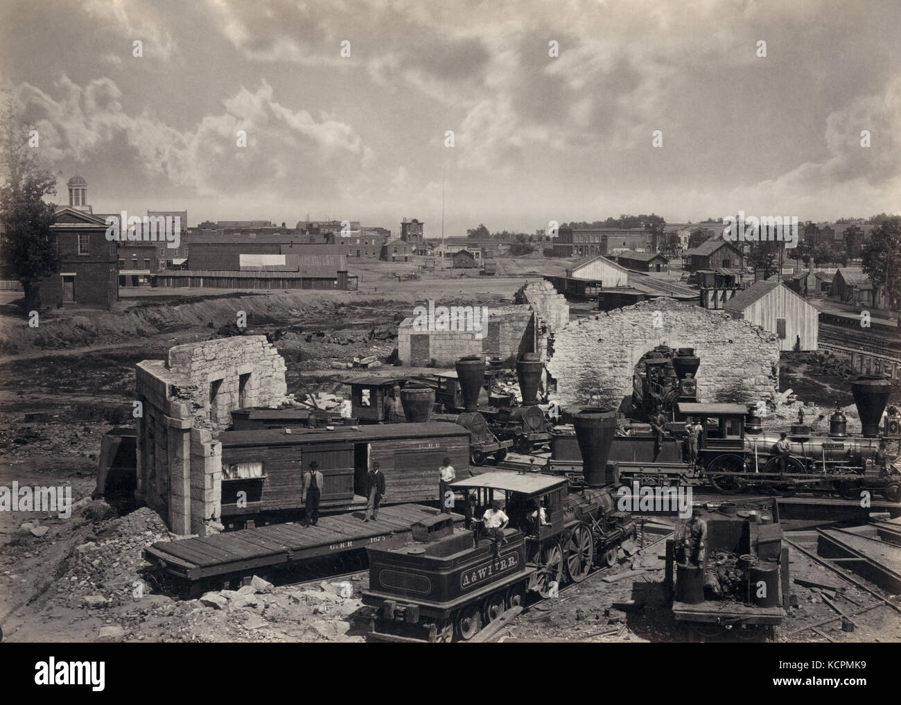 Atlanta roundhouse 3 Ruine Stockfoto