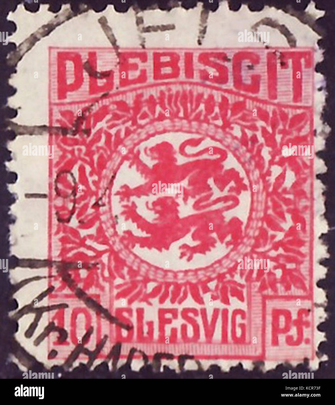 DRAbstG 1920 Schleswig MiNr 04B002 Stockfoto