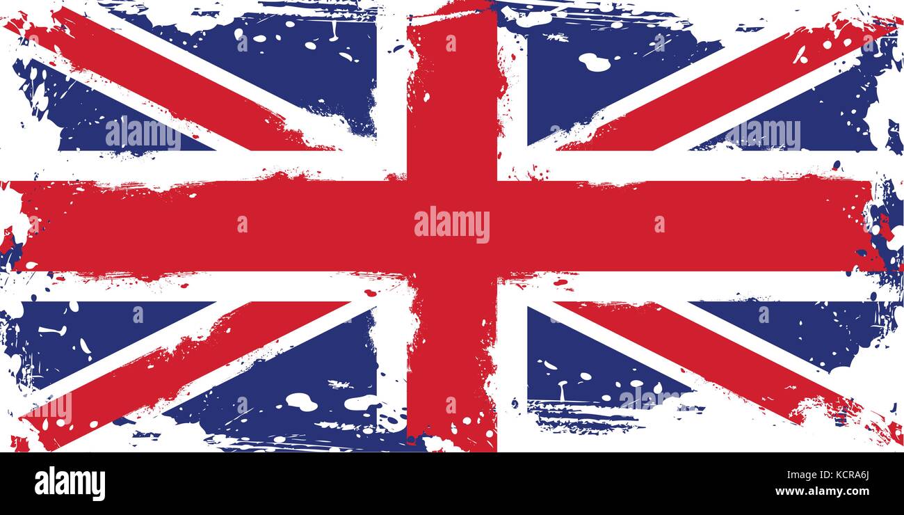 Abgewetzte Flagge Großbritannien Stock Vektor