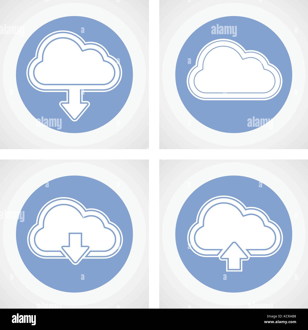Cloud Computing Symbol - on-line-Speicher mit Upload und Download anmelden Stock Vektor