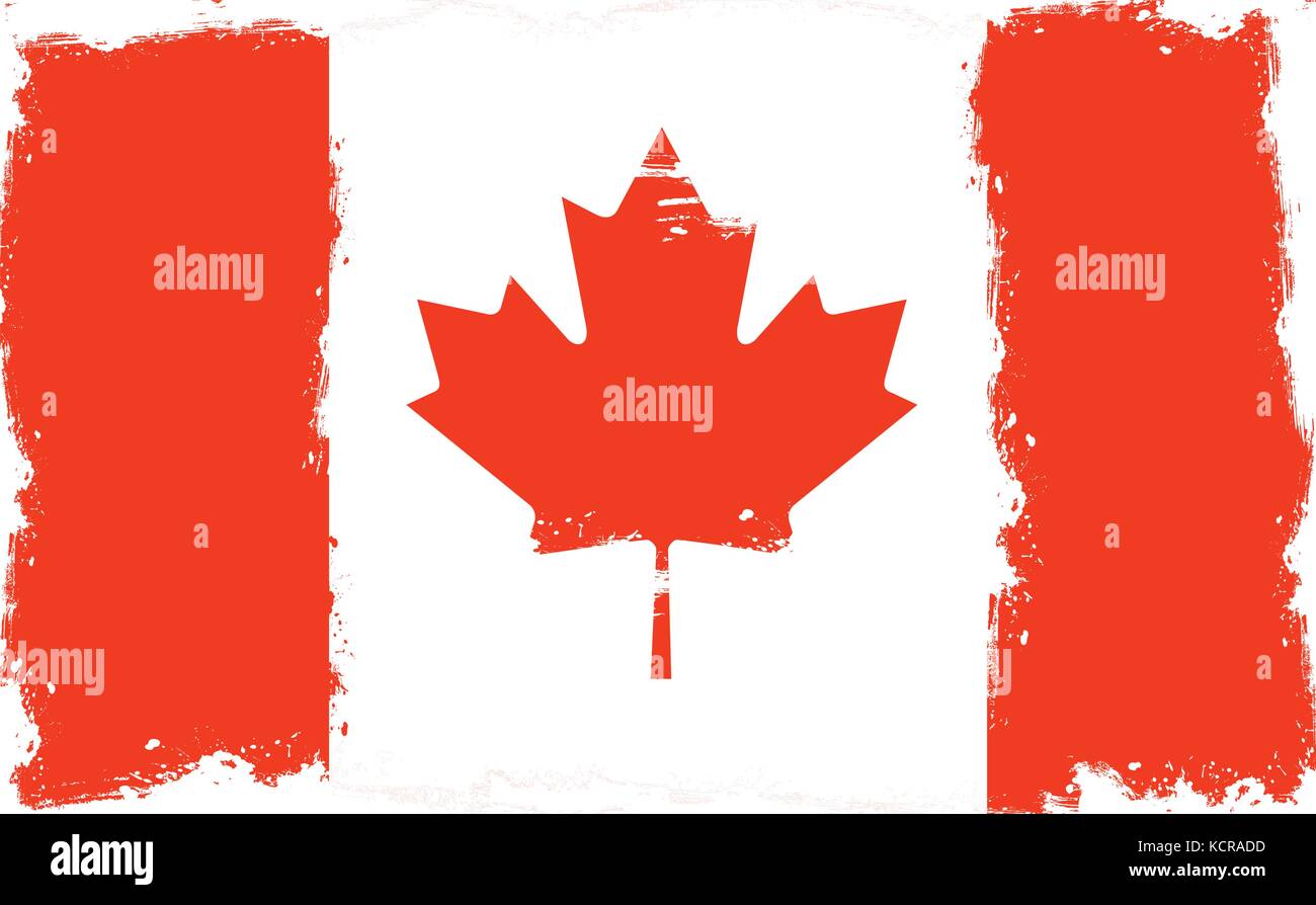 Abgewetzte Flagge von Kanada Stock Vektor