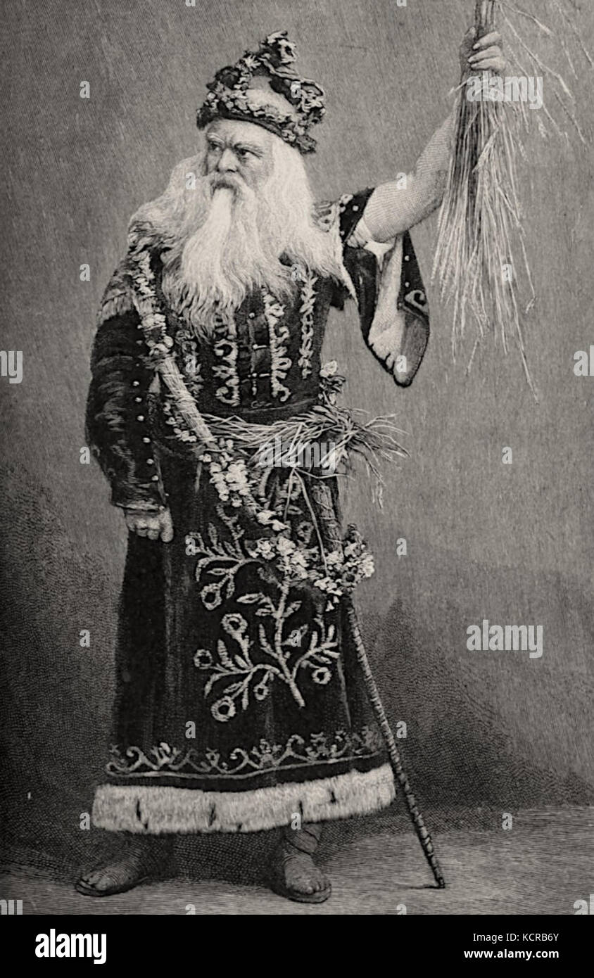 Eine Theateraufführung mit dem Schauspieler Forrest in der Rolle des King Lear, einer Tragödie von William Shakespeare, die die emotionale Tiefe des Charakters unterstreicht. Stockfoto