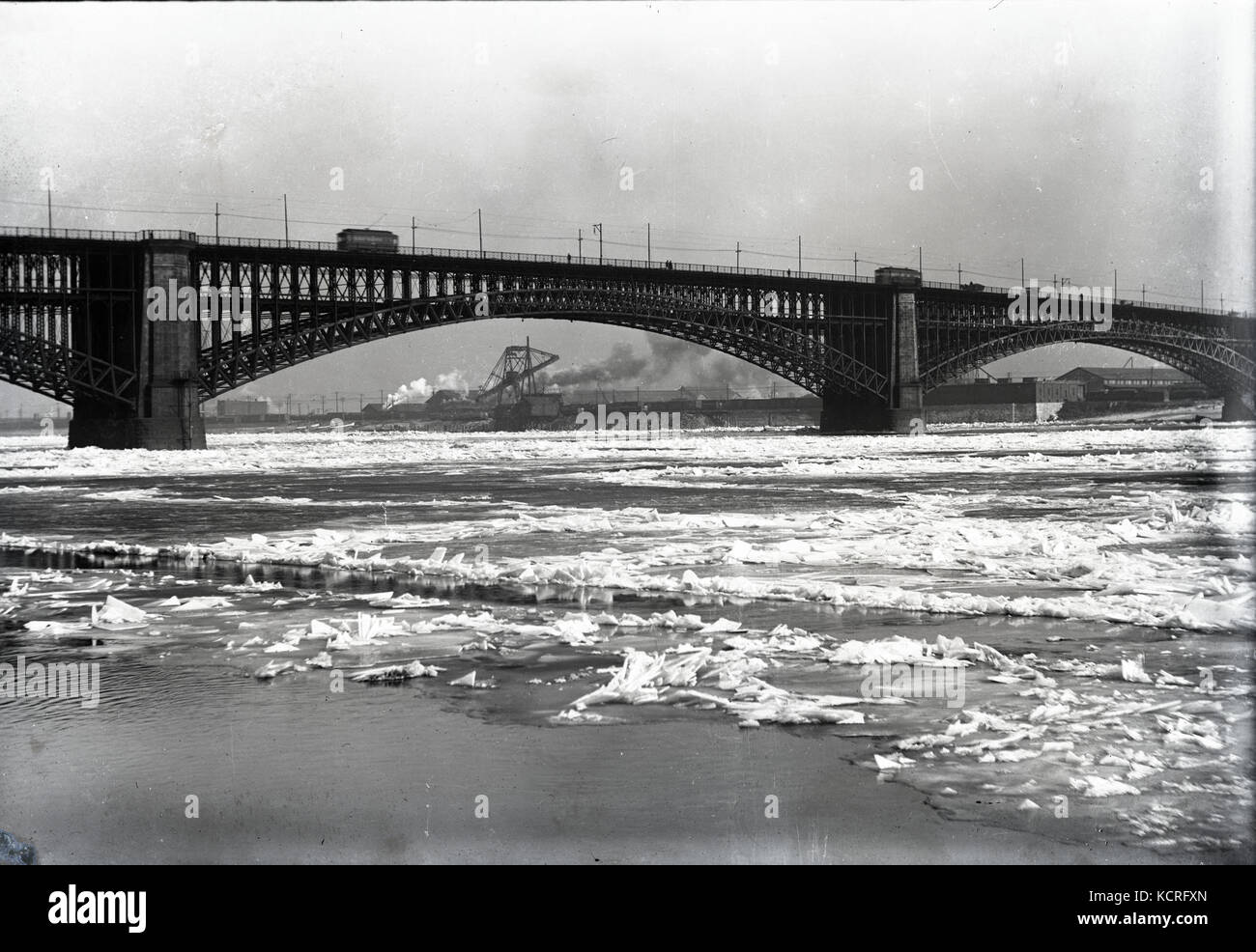 Eads Bridge, Januar, 1917 Stockfoto