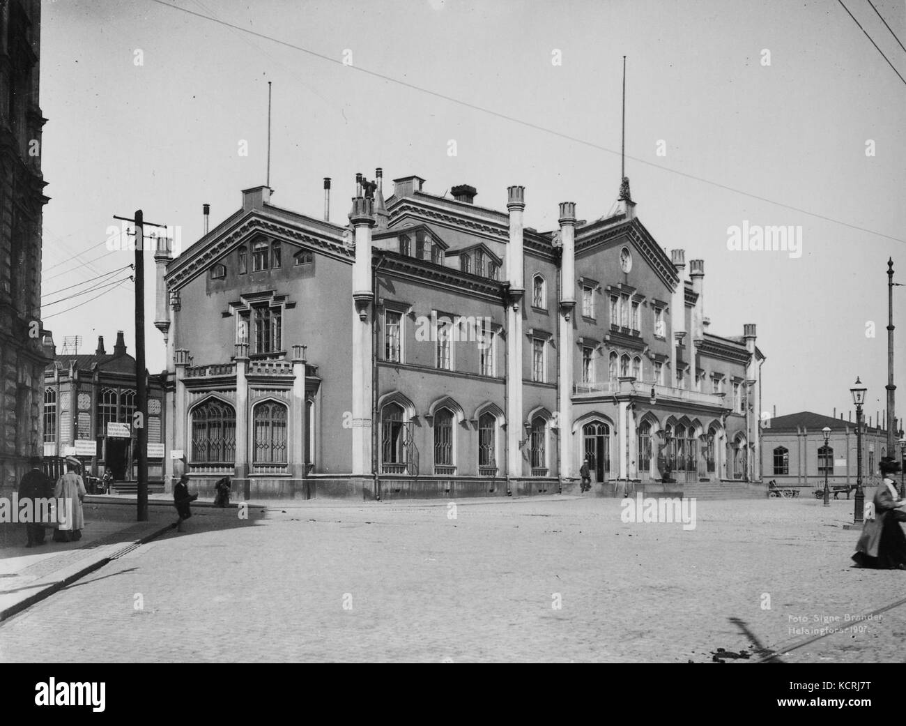 Helsingin rautatieasema, Helsinki 1907 Stockfoto