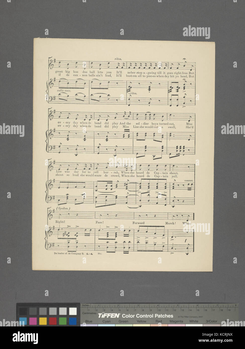 Ein historisches Bild des Führers von Unternehmen B, möglicherweise aus einem militärischen oder historischen Kontext, das Führung und die Rolle des Einzelnen in der Organisation darstellt. Stockfoto