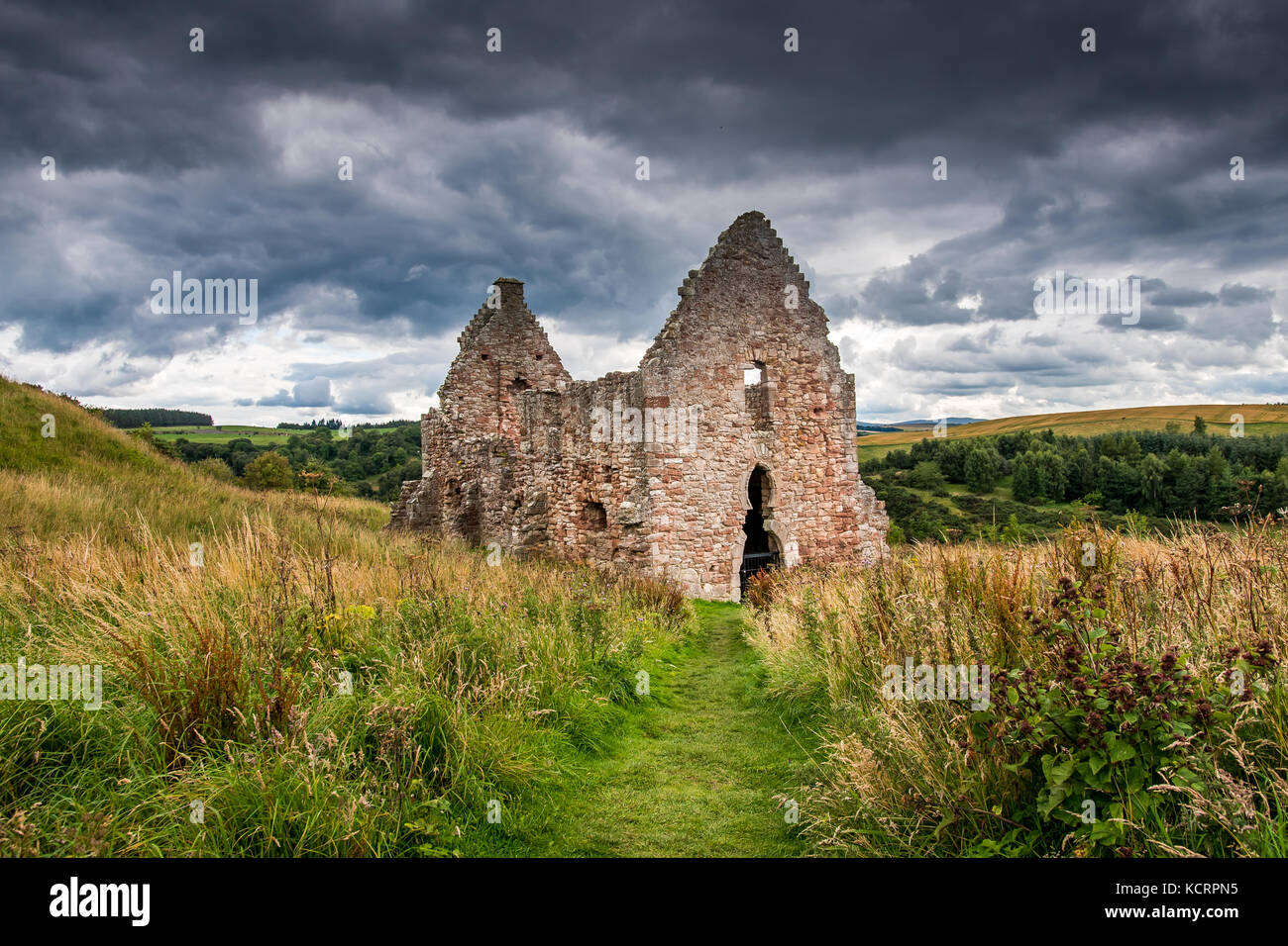 Crichton Castle in Midlothian Schottland Stockfoto
