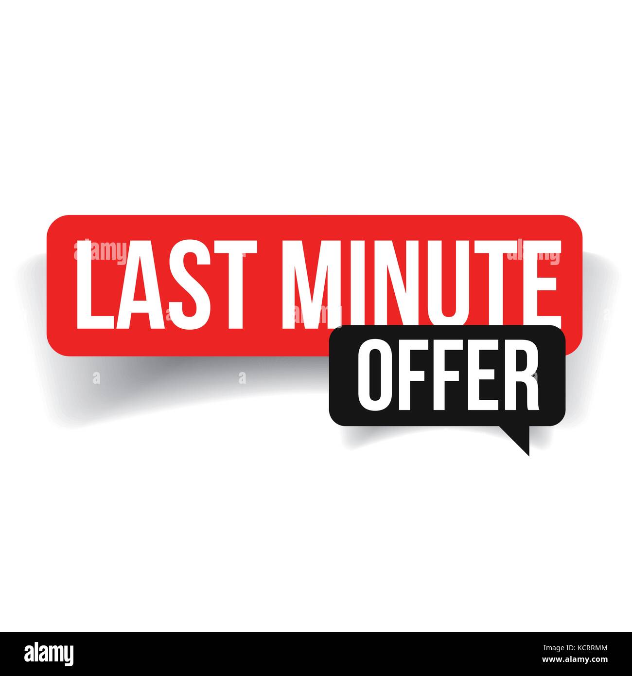 Last Minute Angebot registrieren Stock Vektor