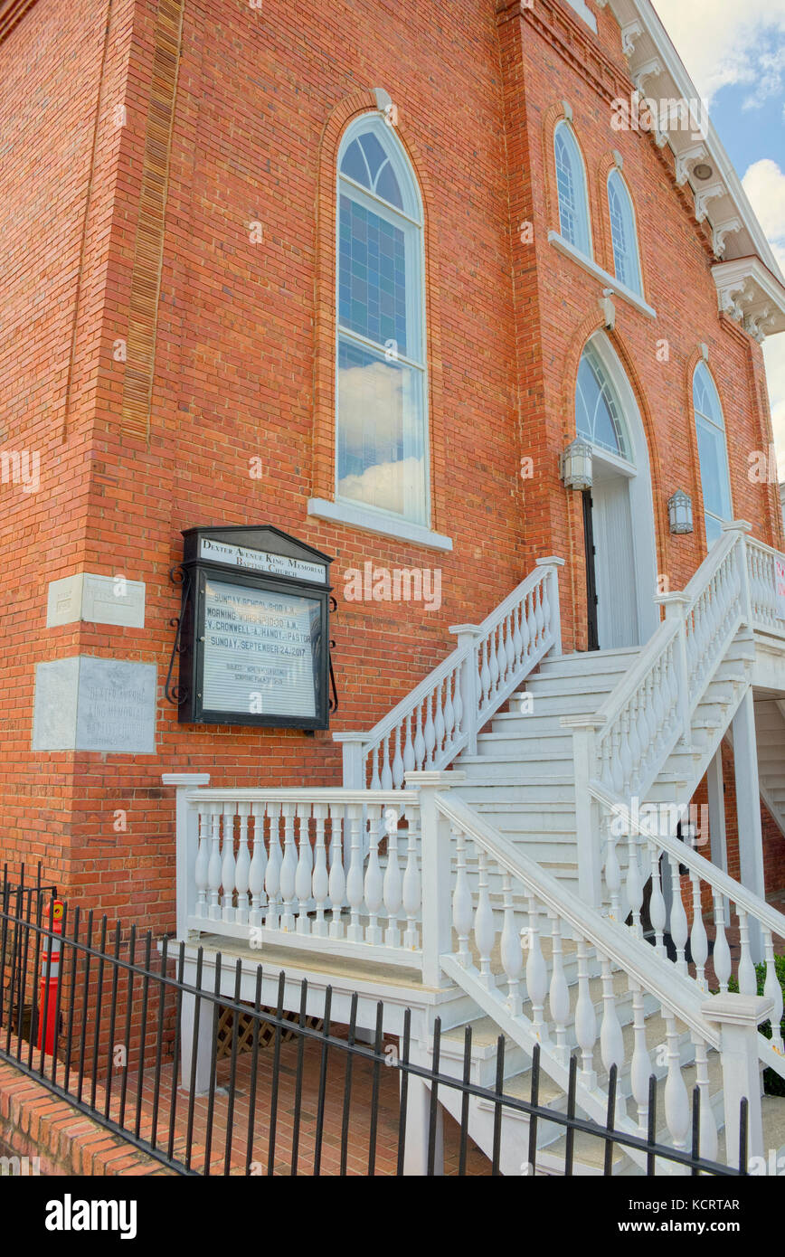 Dexter Avenue King Memorial Baptist Church" in Montgomery, Alabama, USA. Stockfoto