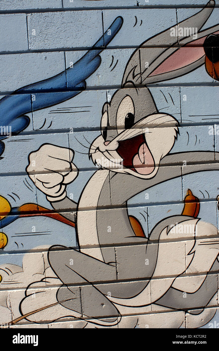 Speedy Gonzales und buggs Bunny CARTOONS Wandzeichnung Stockfoto