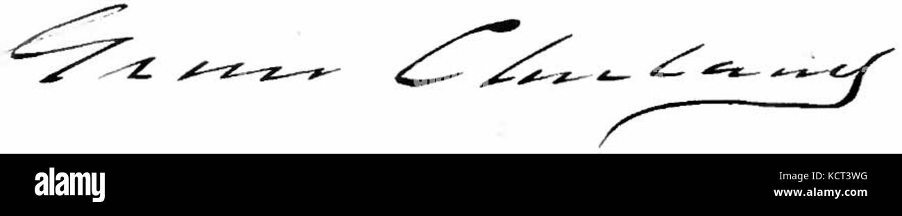 Appletons' Cleveland Grover Signatur Stockfoto