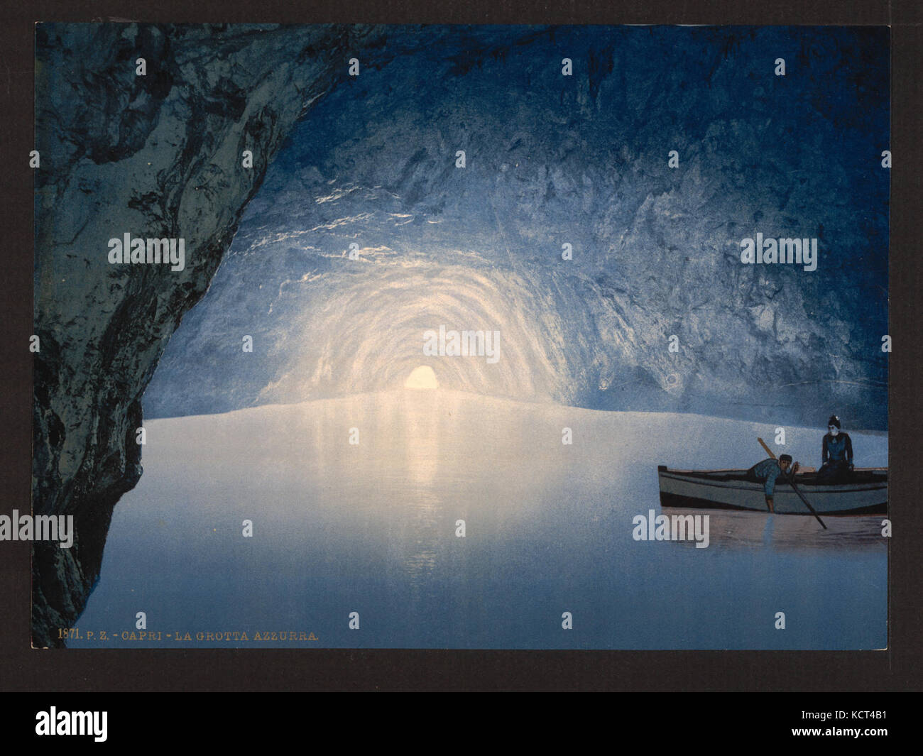 Blaue Grotte, die Insel Capri, Italien LCCN 2001700774 Stockfoto