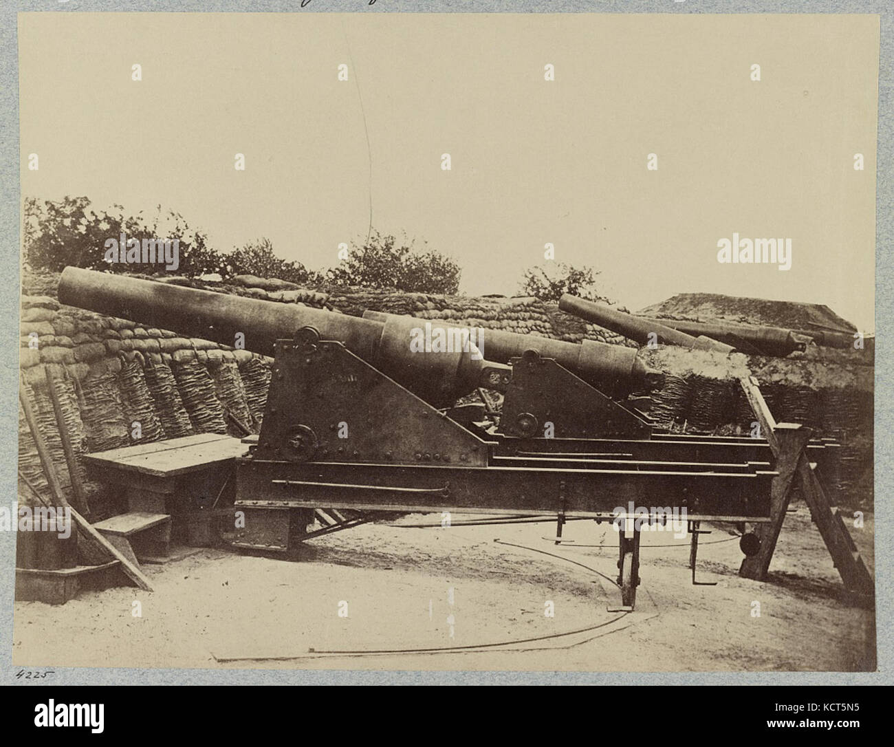 Bund Batterie Nr. 1, in der Nähe von Farnhold's Haus, während der Belagerung von Yorktown, Mai 1862 Stockfoto