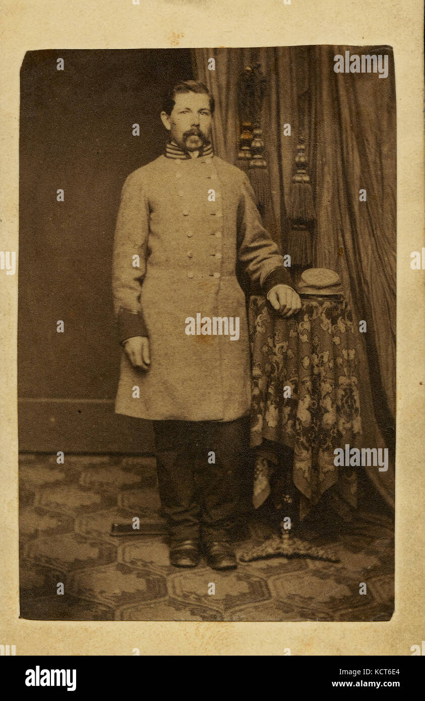Harry W. Pflager, Major, 14 Missouri Kavallerie Bataillon (Verbündete) Stockfoto