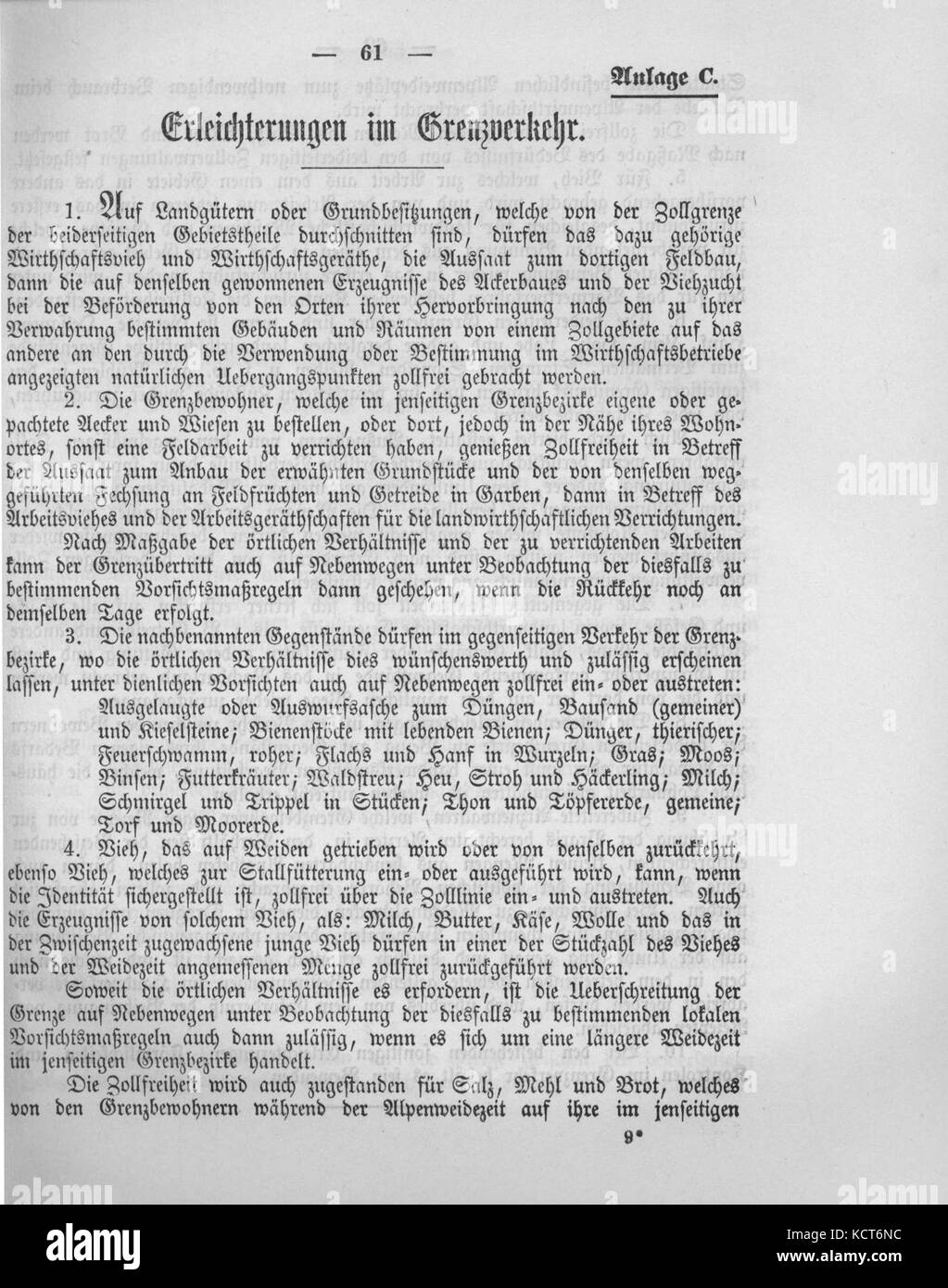 Deutsches Reichsgesetzblatt 1892 002 0061 Stockfoto