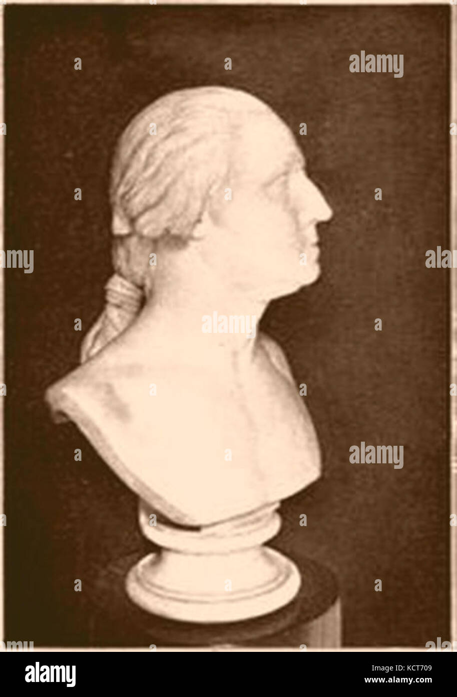 Büste von George Washington von Houdon Stockfoto
