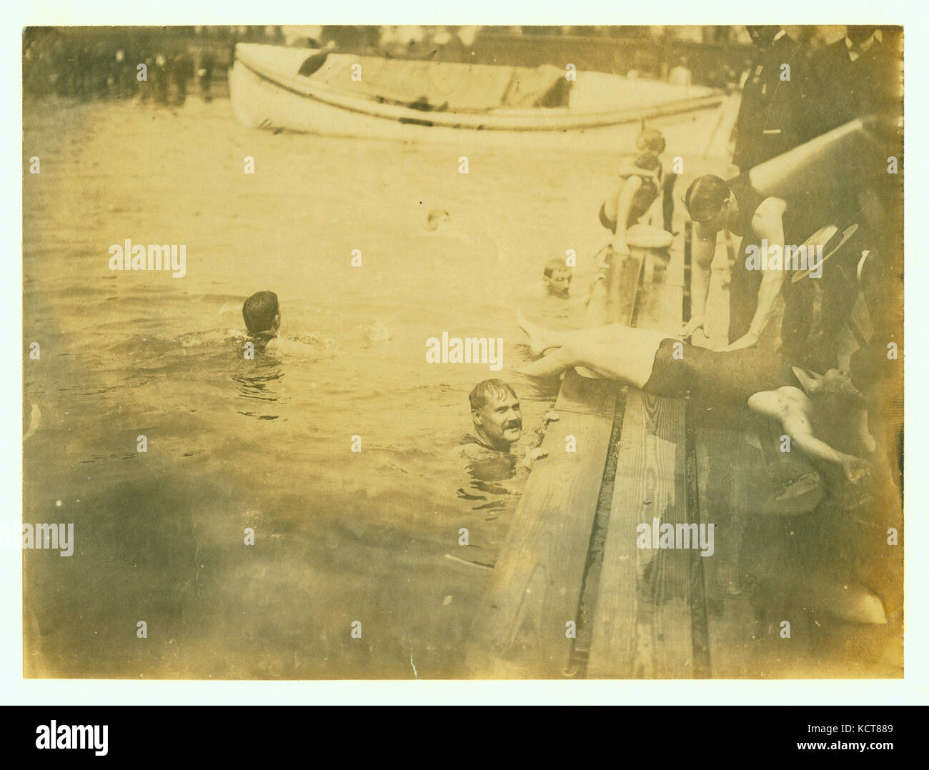 E.H. Adams, NYAC, Sieger, 440 Yard handicap Schwimmen, 1904 Olympics Stockfoto