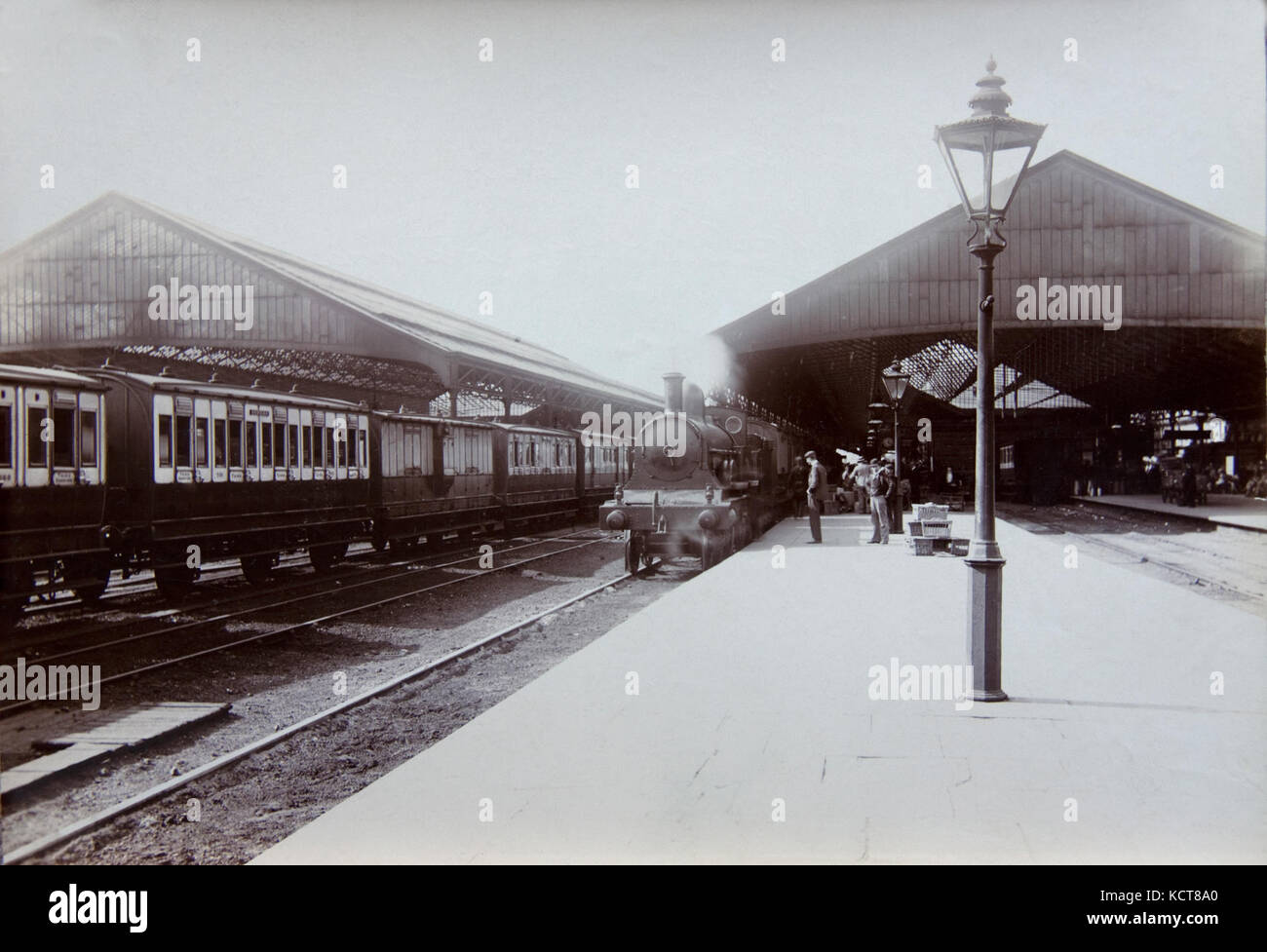 Crewe Bahnhof um 1900 Stockfoto