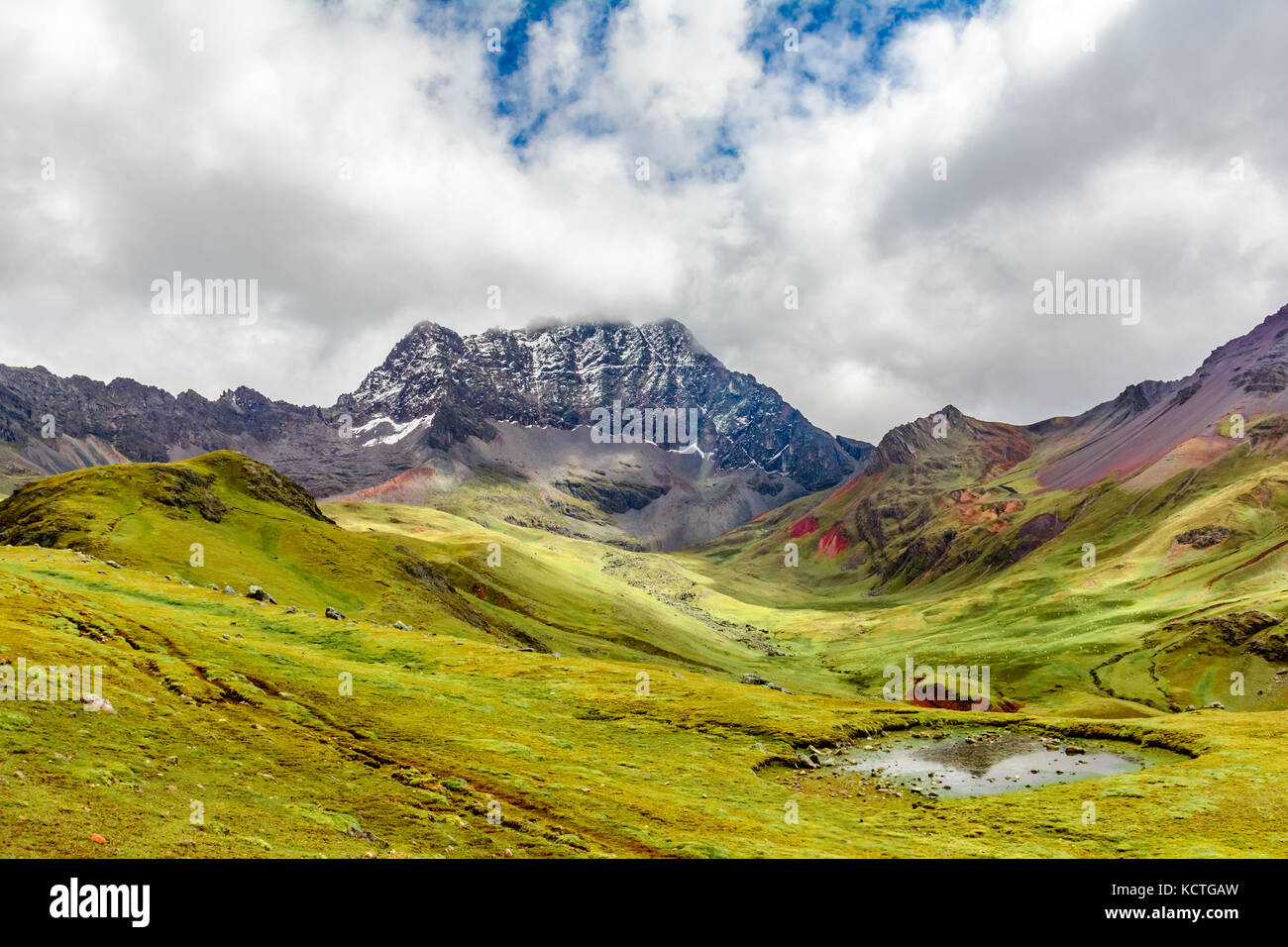 Vinicunca, Montana de Siete colores oder Rainbow Berg, pitumarca, Peru Stockfoto