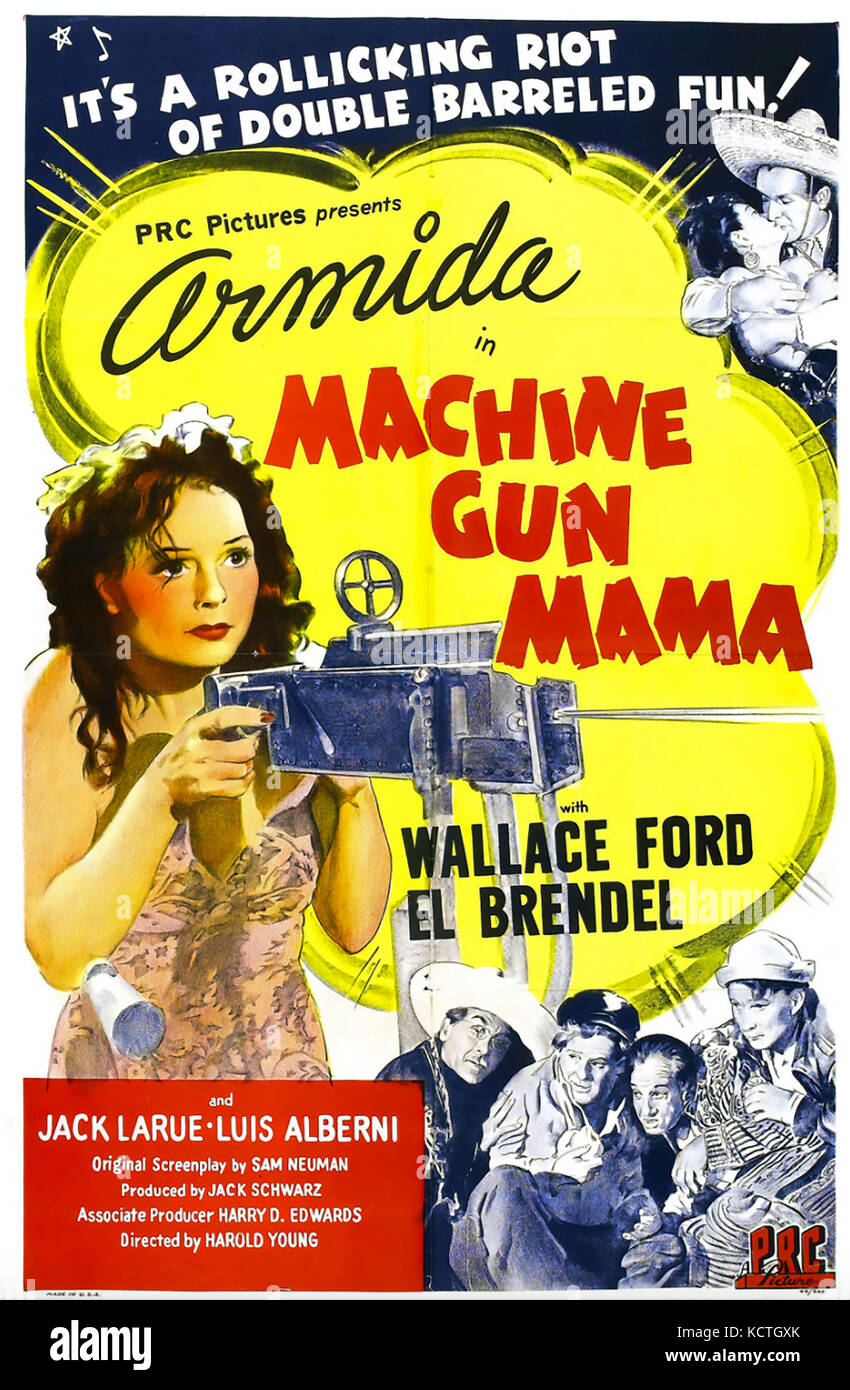 Machine GUN MAMA 1944 Jack Schwartz Productions Film mit Armida Stockfoto