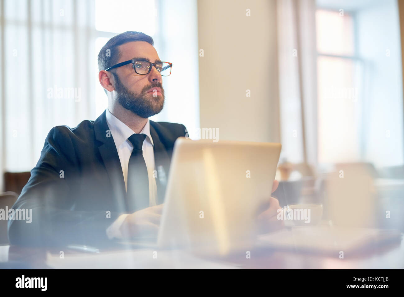 Nachdenklich Analyst Stockfoto