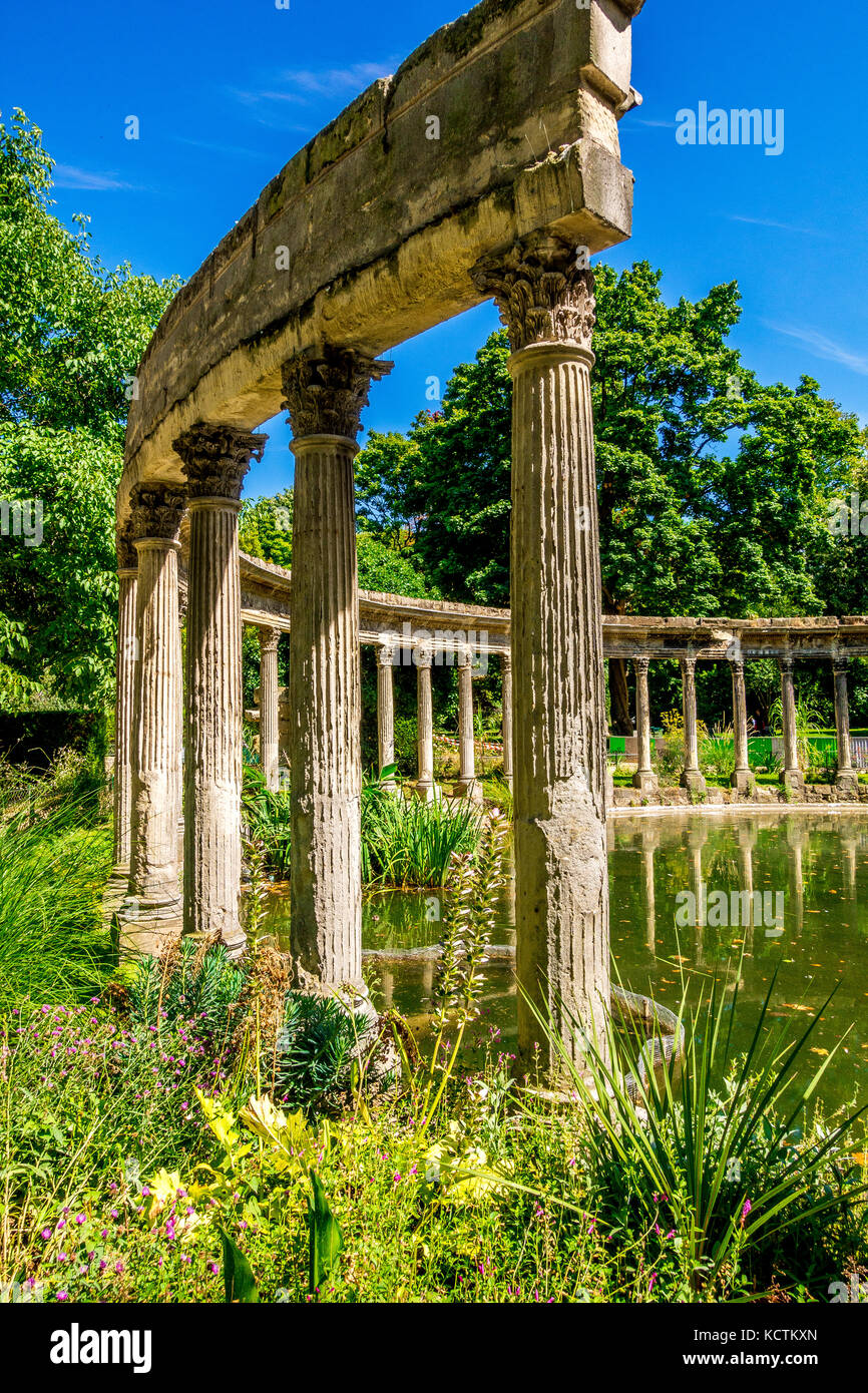 Parc Monceau in Paris, Frankreich Stockfoto