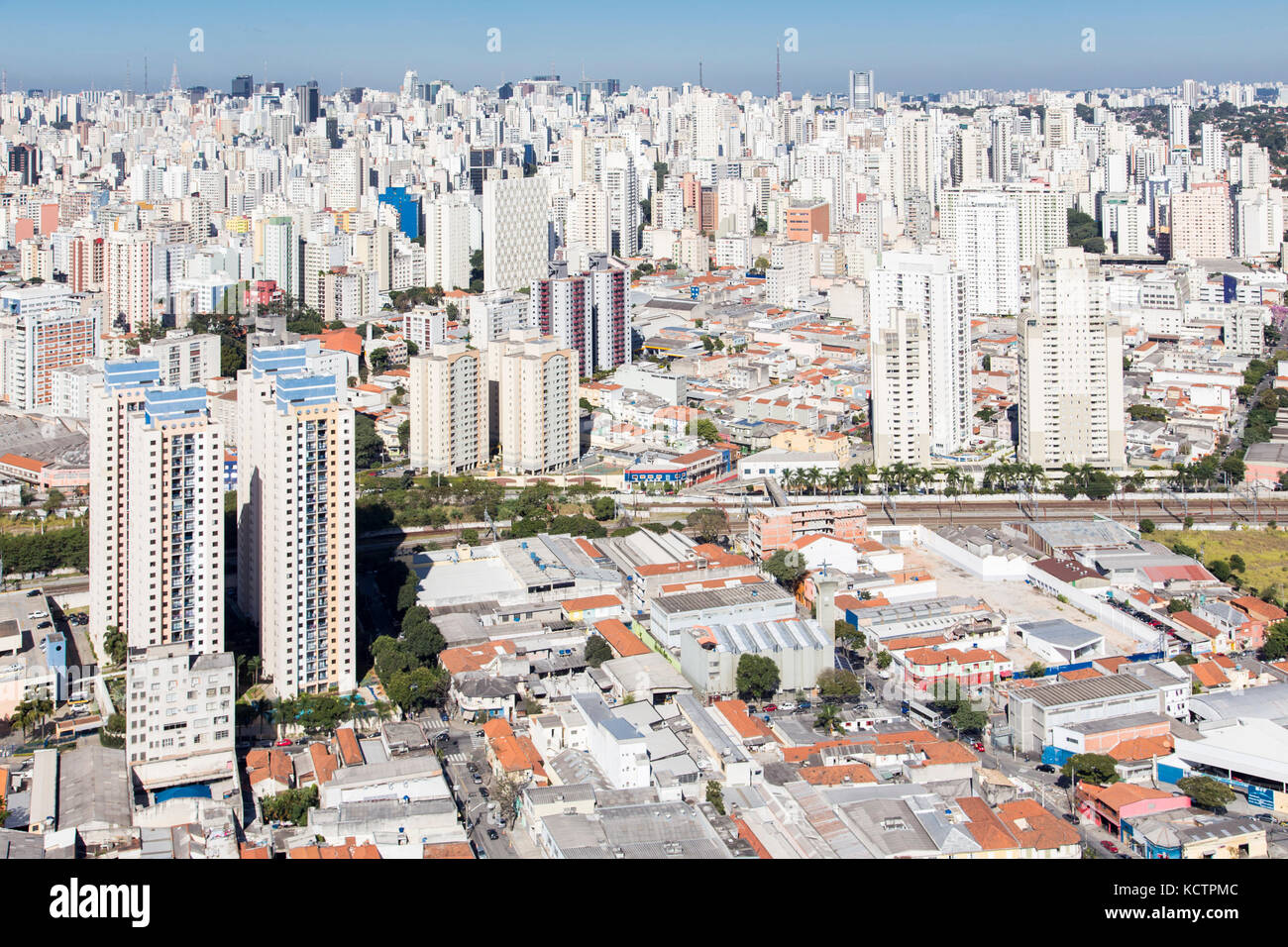 Luftaufnahme der Stadt São Paulo - Brasilien. Stadtzentrum. Stockfoto