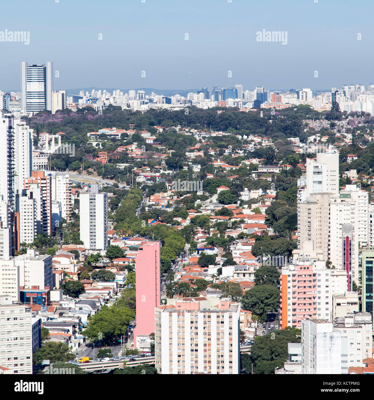 Luftaufnahme der Stadt São Paulo - Brasilien. Stockfoto