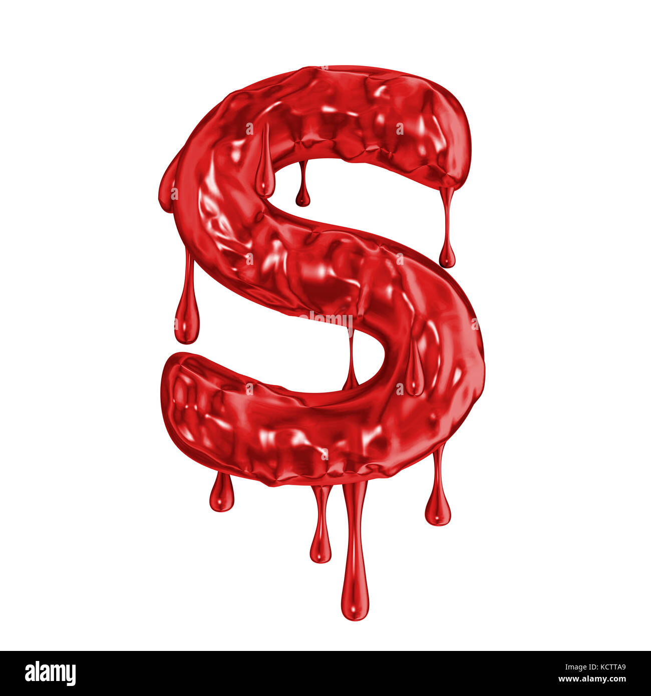 Blutschrift halloween Horror Letter S Stockfoto