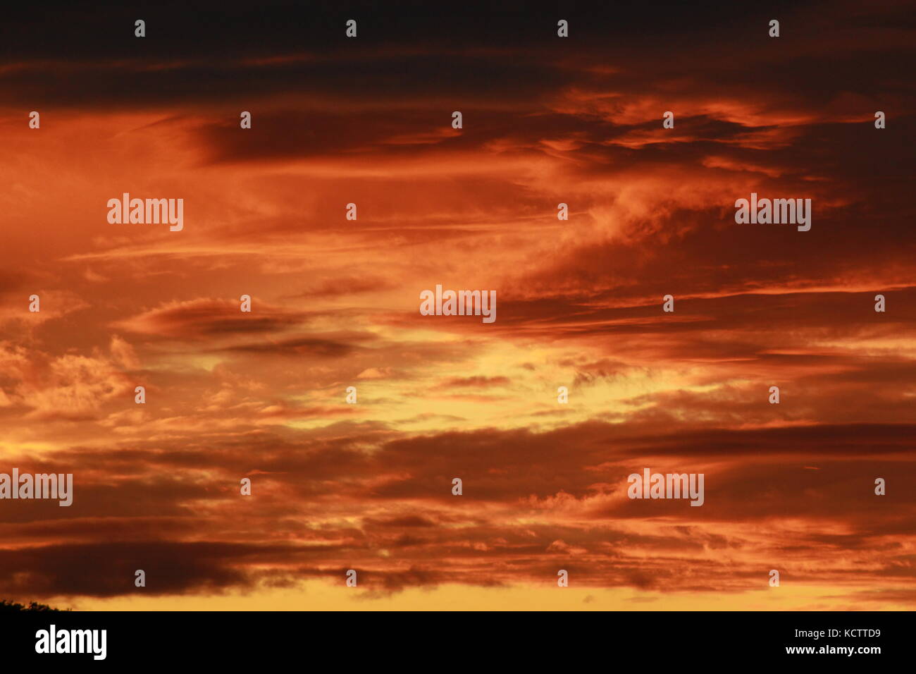 Red Sky At Night, Sonnenuntergang Stockfoto