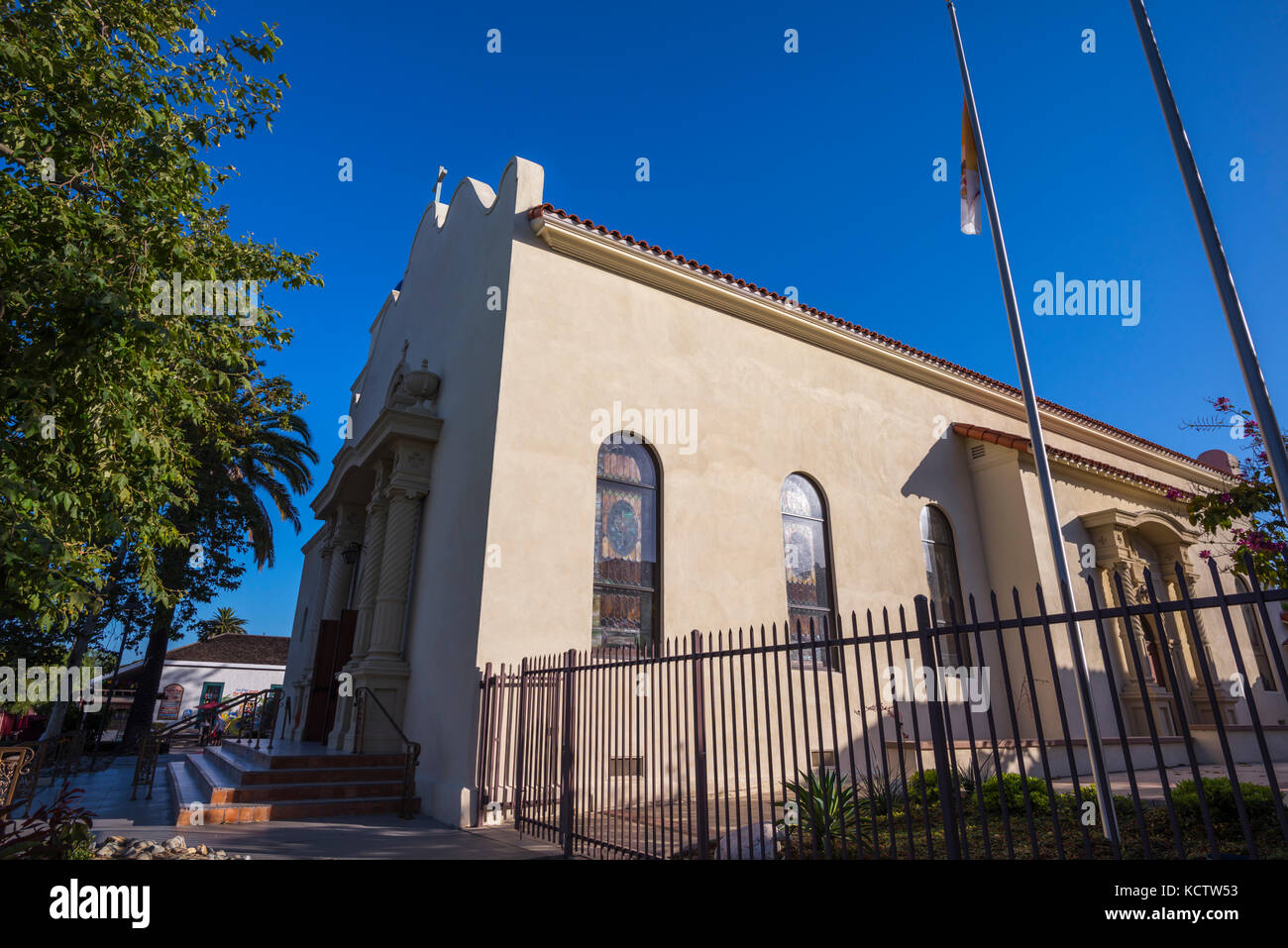 Die Kirche der Unbefleckten Empfängnis. Old Town San Diego State Historic Park, San Diego, Kalifornien, USA. Stockfoto