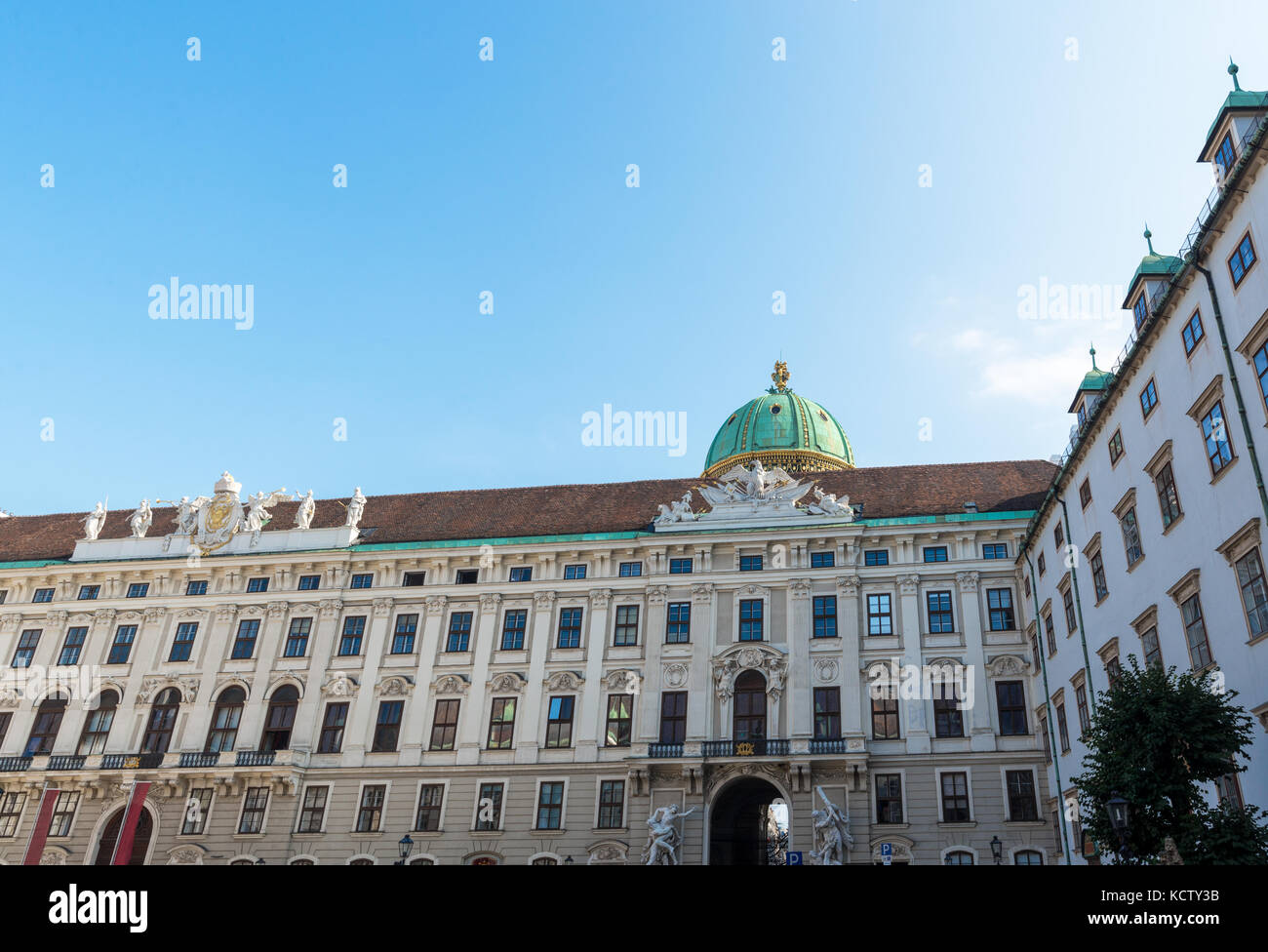 Wien, Österreich: Innerer Burghof in der Hofburg in Wien, Österreich, im September 2017. Stockfoto