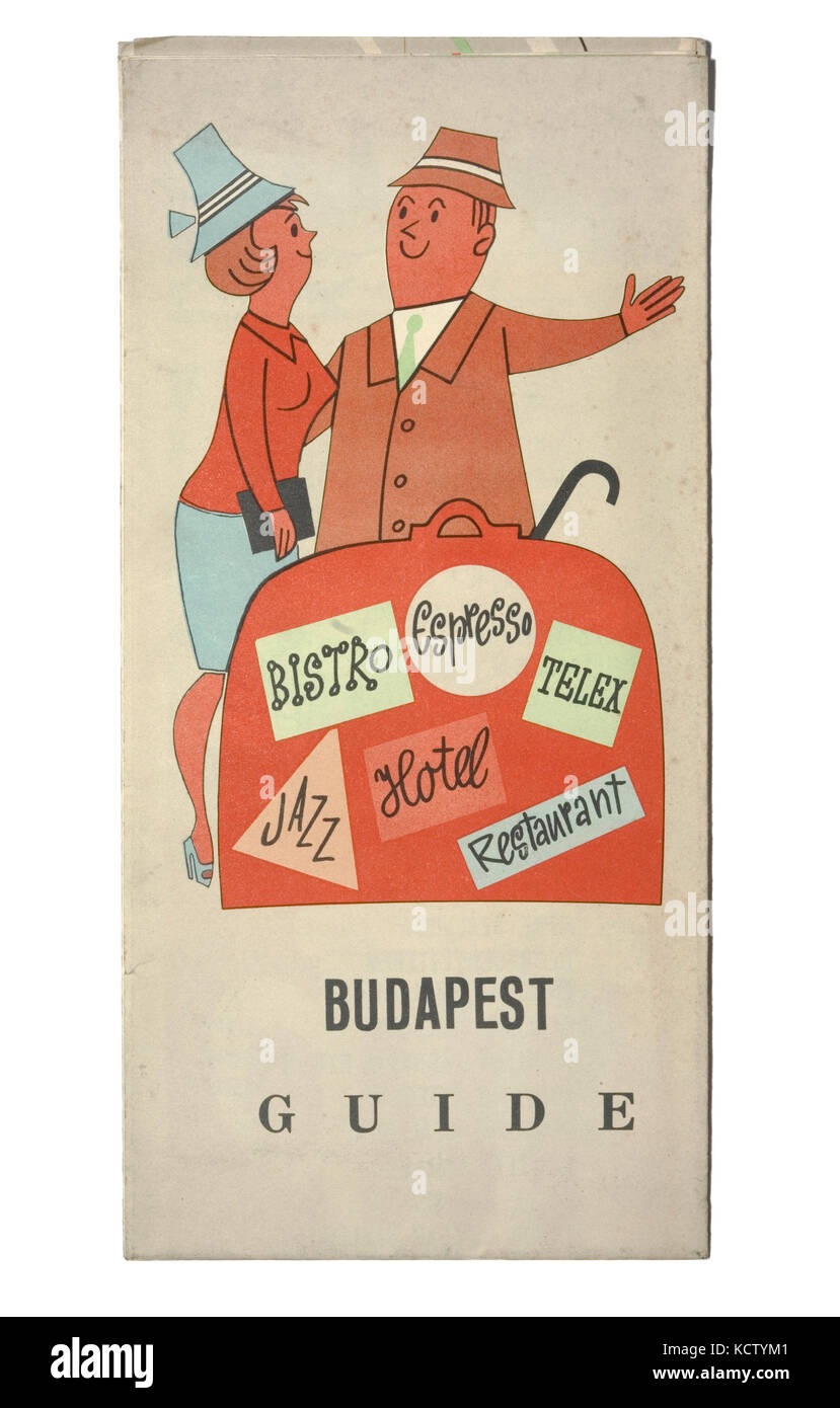 Vintage Guide nach Budapest Stockfoto