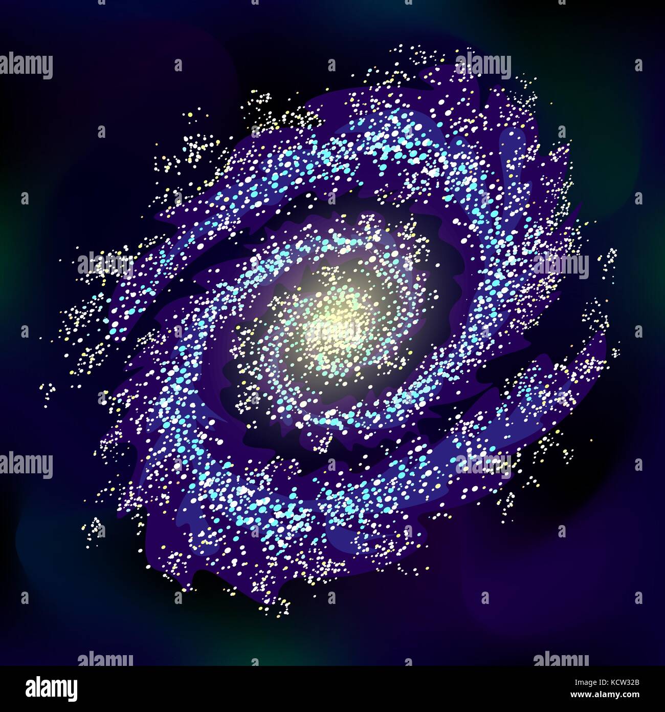 Galaxy. Transparente Wirkung. Spirale. Vektor Illustration Hintergrund Raum Sterne Stock Vektor
