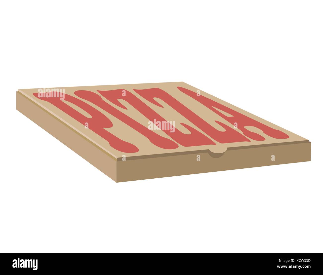 Vektor Design von Boxen für Pizza. Box mit layout Elemente. craft Papier Pappe und Zeichen Abbildung Stock Vektor