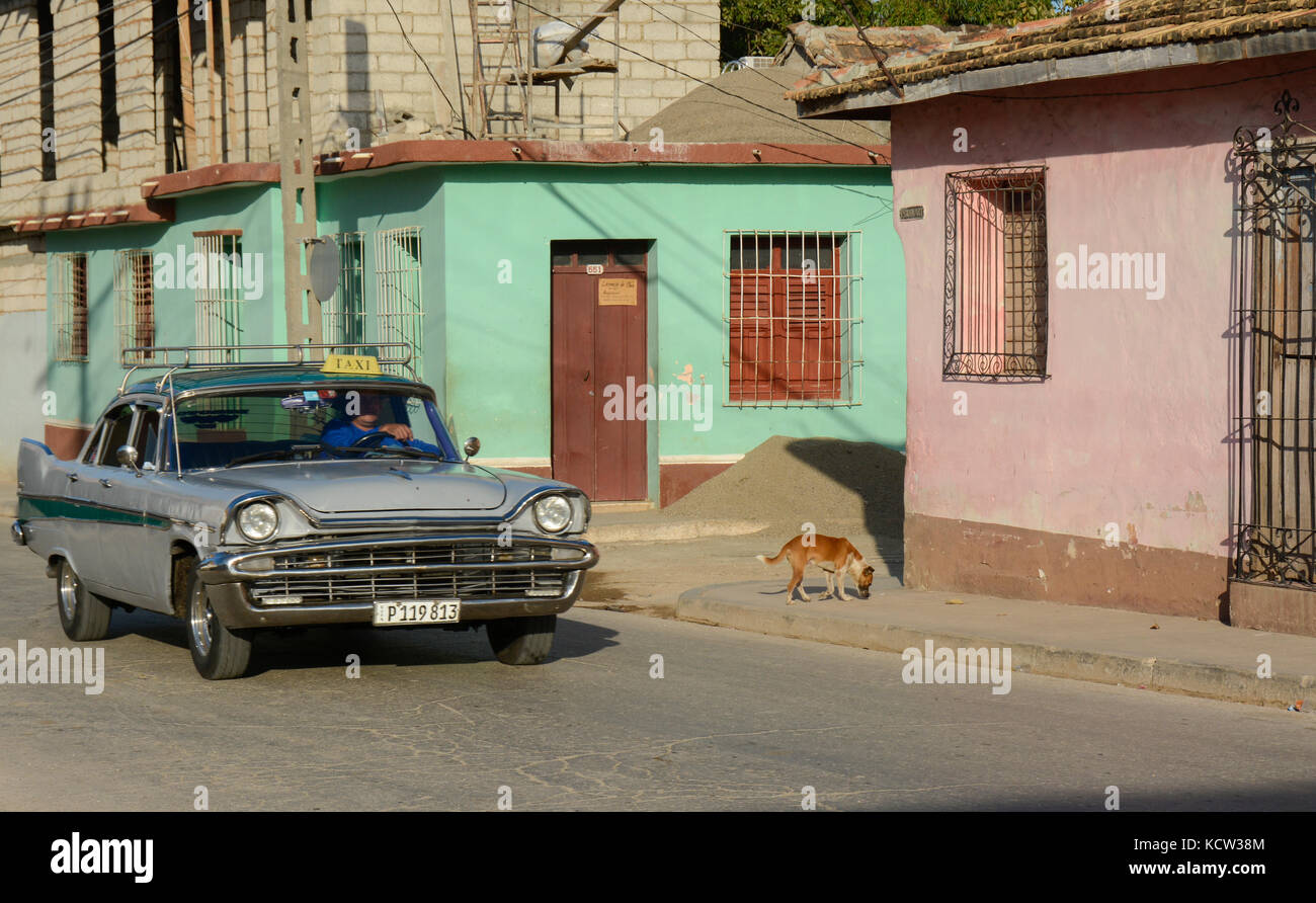 Classic American Auto als Taxi, Trinidad, Kuba Stockfoto