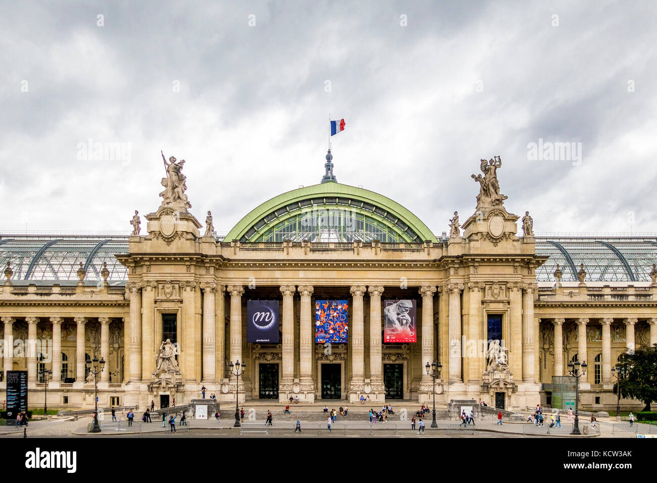 Die Fassade des Grand Palais in Paris, Frankreich Stockfoto