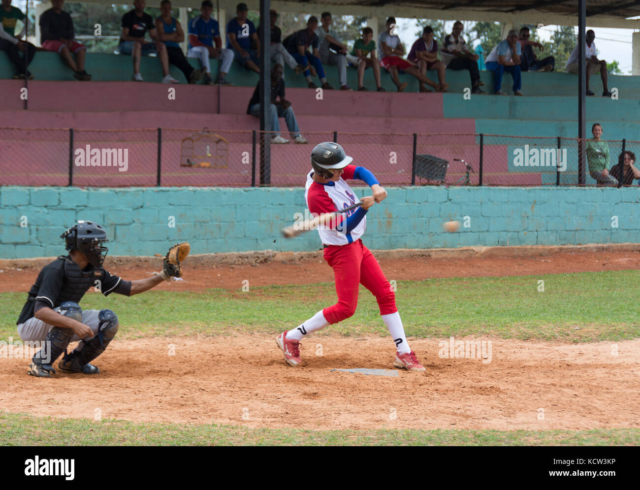 Freizeit Baseball auf einen Sonntag Nachmittag, Vinales, Kuba Stockfoto