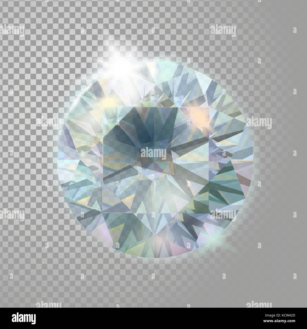 Kristall Diamant brillant Juwel Edelstein Schmuck. realistische 3d detaillierte Vector Illustration auf transparentem Hintergrund Stock Vektor