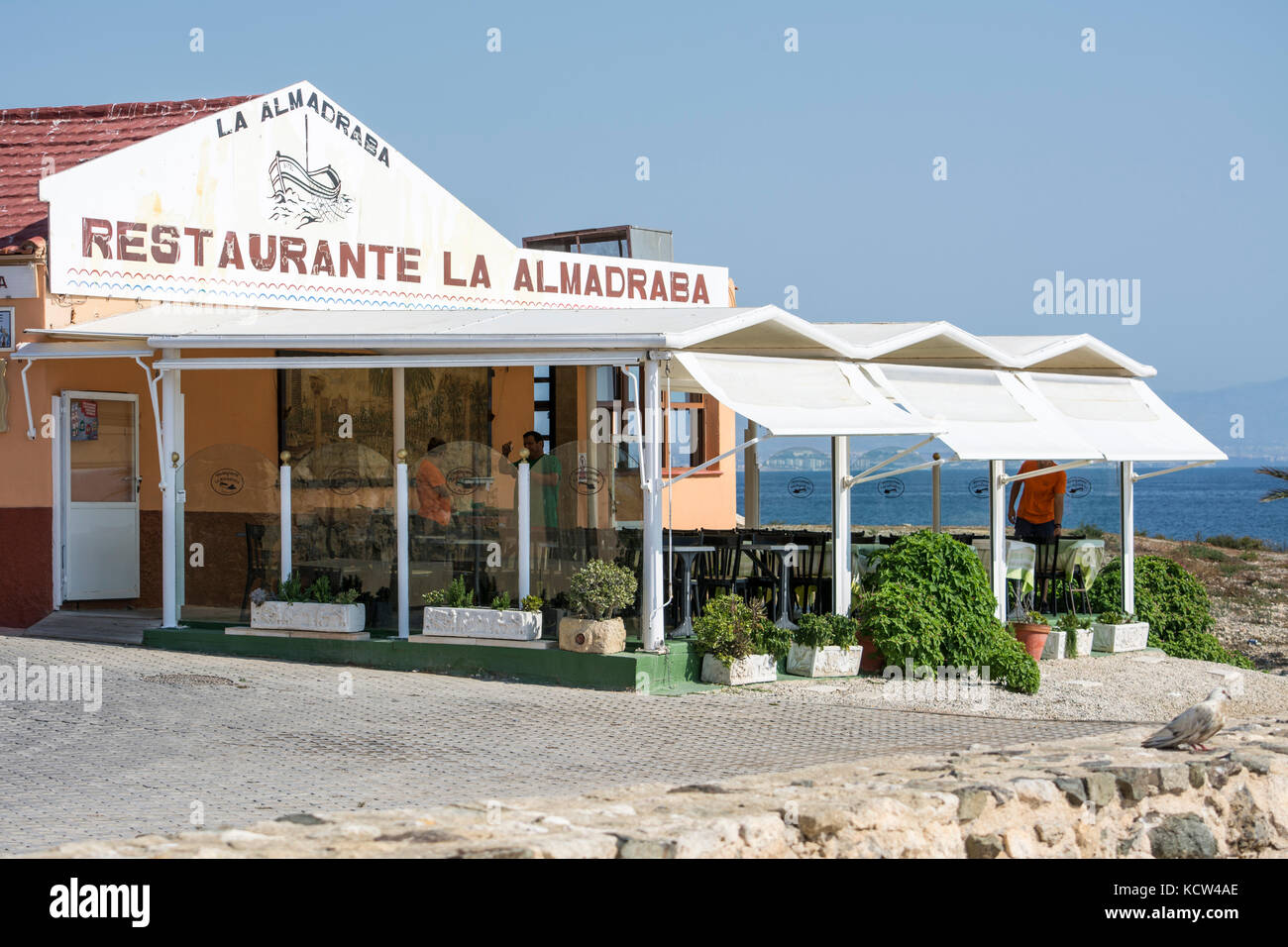 La Almadraba Restaurant auf der spanischen Insel Tabarca Stockfoto