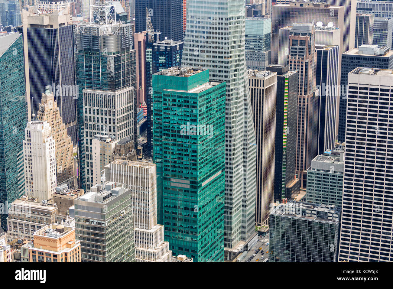 Skyscraprers Luftaufnahme von Manhattan, New York City, USA Stockfoto